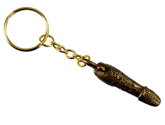 Porte-Clé Zizi Rigolo En Métal – Création Artisanale Thaïlandaise
