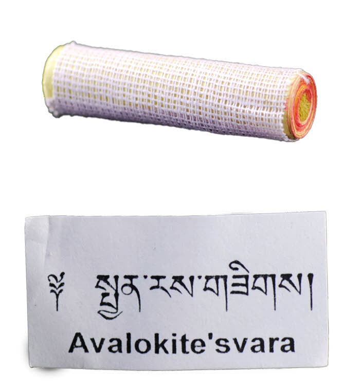 Rouleau de Mantra Tibétain de Tchenrezi – Om Mani Padme Hum, Symbole de Compassion