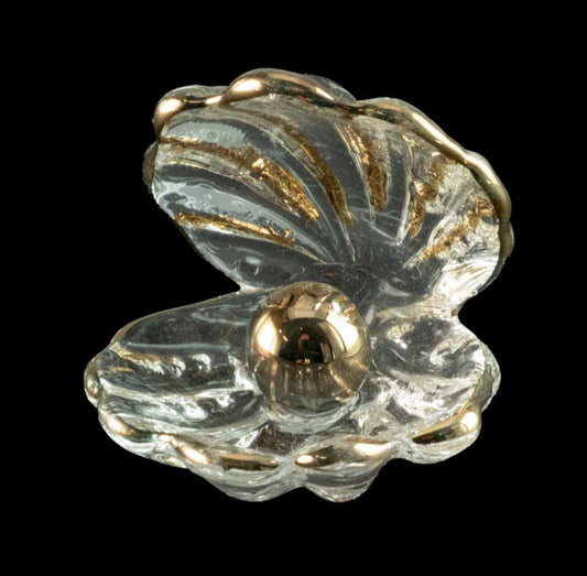 Figurine Coquillage avec Perle Dorée en Verre – Décoration Marine