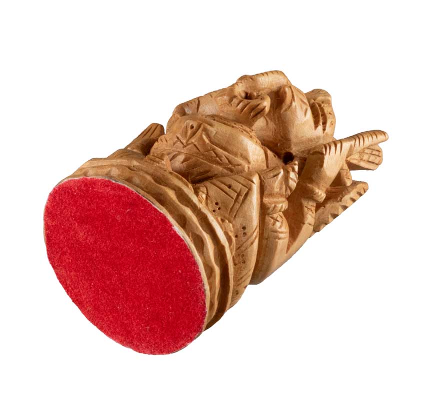 Figurine Ganesh En Bois – Artisanat Indien Fait Main