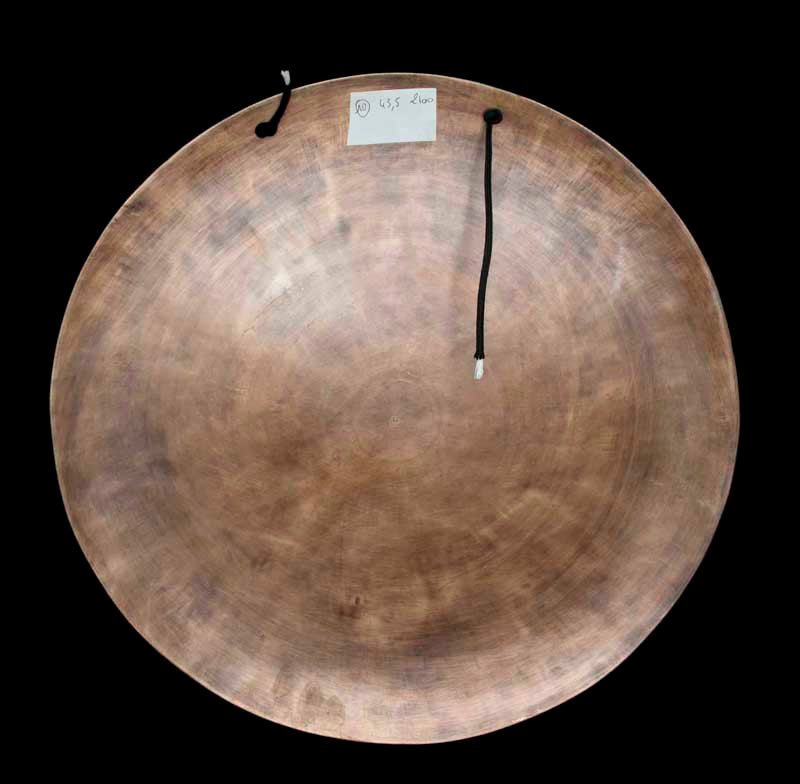 Gong Tibétain Bouddhiste Double Vajra Gravé du Népal