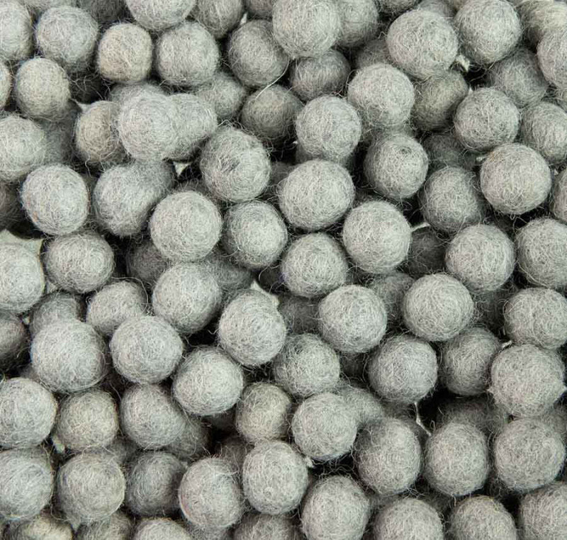 Perles En Feutrine De Laine Grises Du Népal 1 À 1,5 Cm – Lot De 50 Boules Artisanales