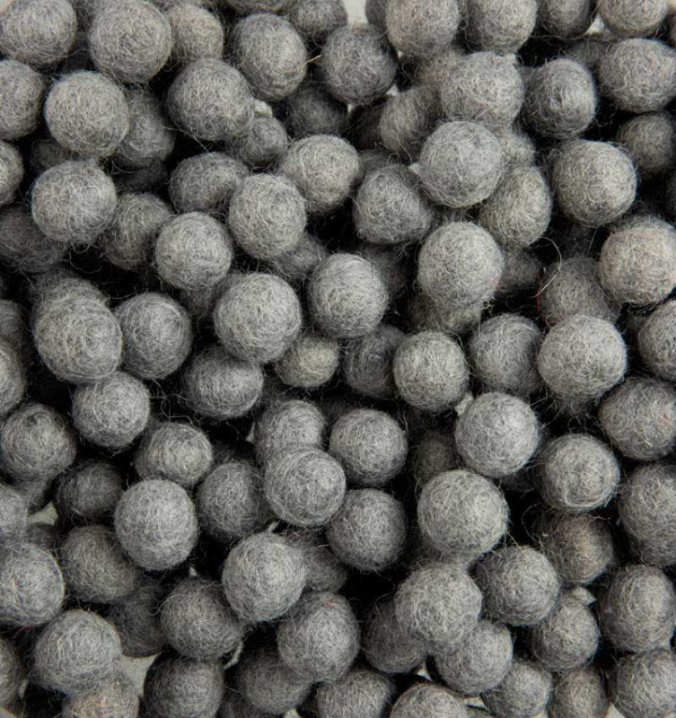 Perles En Feutrine De Laine Grises Du Népal 1 À 1,5 Cm – Lot De 50 Boules Artisanales