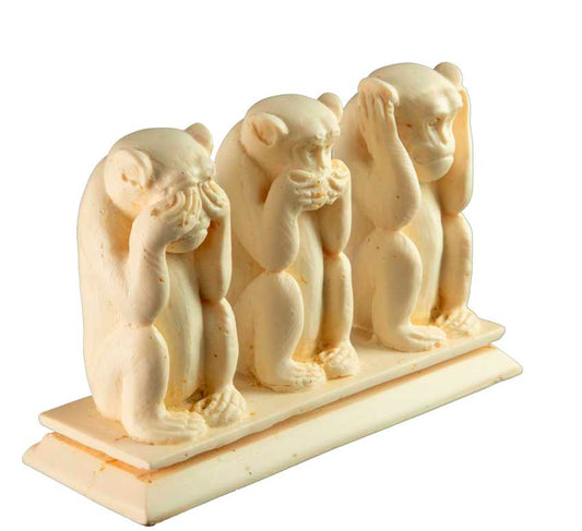 Statue 3 Singes de la Sagesse en Résine – Artisanat du Népal