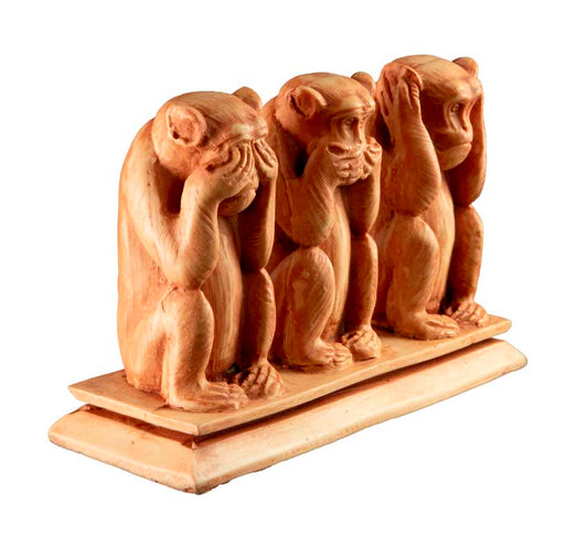 Statue 3 Singes de la Sagesse en Résine – Artisanat du Népal