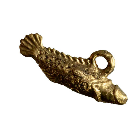 Porte-Clé Zizi Poisson En Laiton – Artisanat Thaïlandais