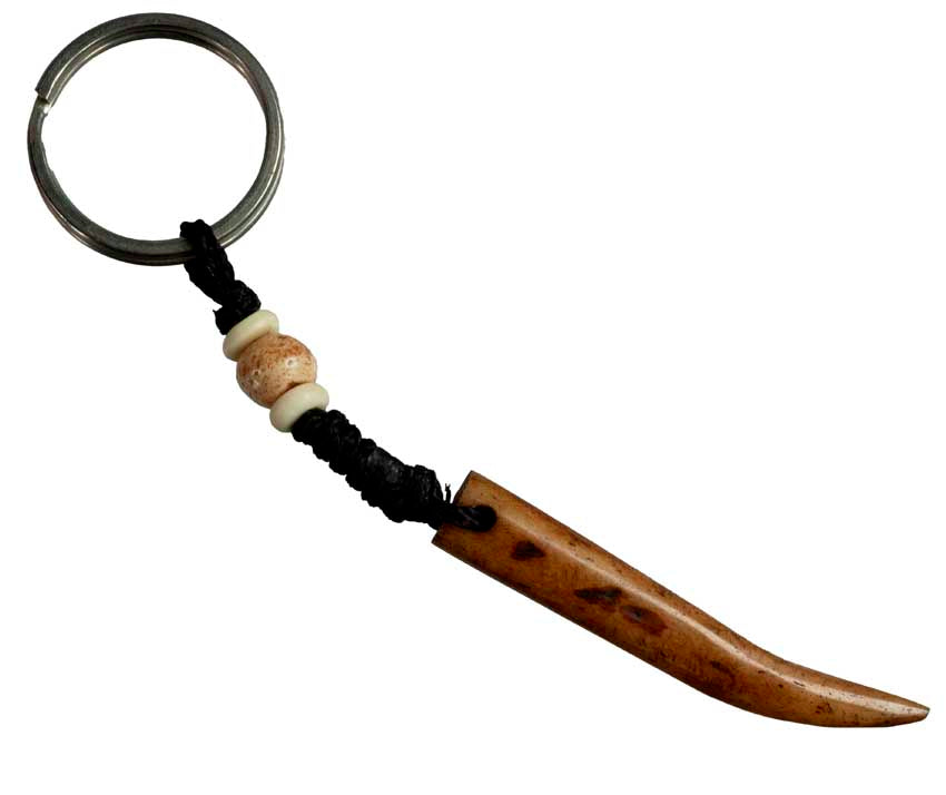 Porte-Clés Griffe de Tigre Artisanal en Os de Bovin – Artisanat du Népal
