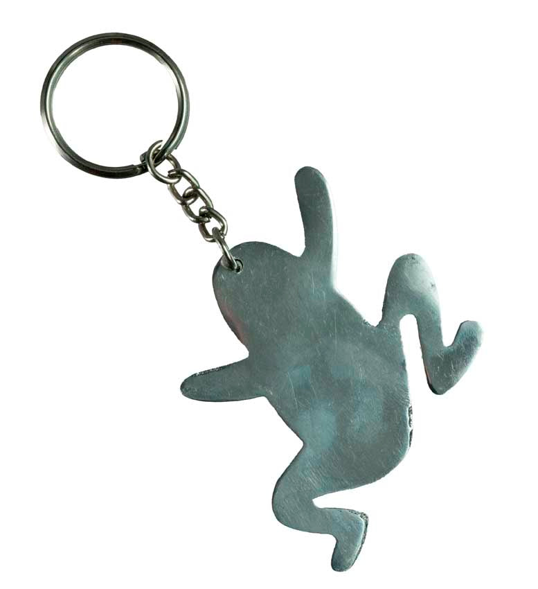 Porte-clé Grenouille Original en Aluminium – Artisanat Fait Main du Népal
