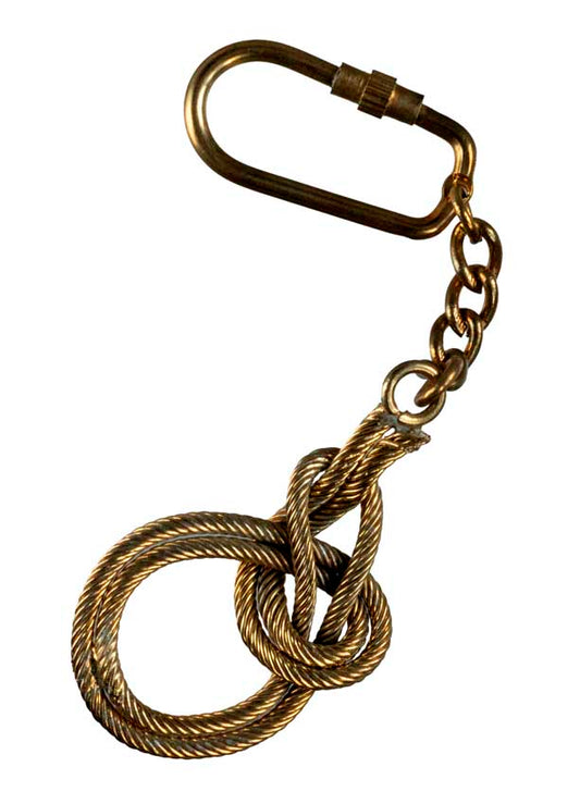 Porte-Clé Nœud Marin en Laiton – Accessoire Marine