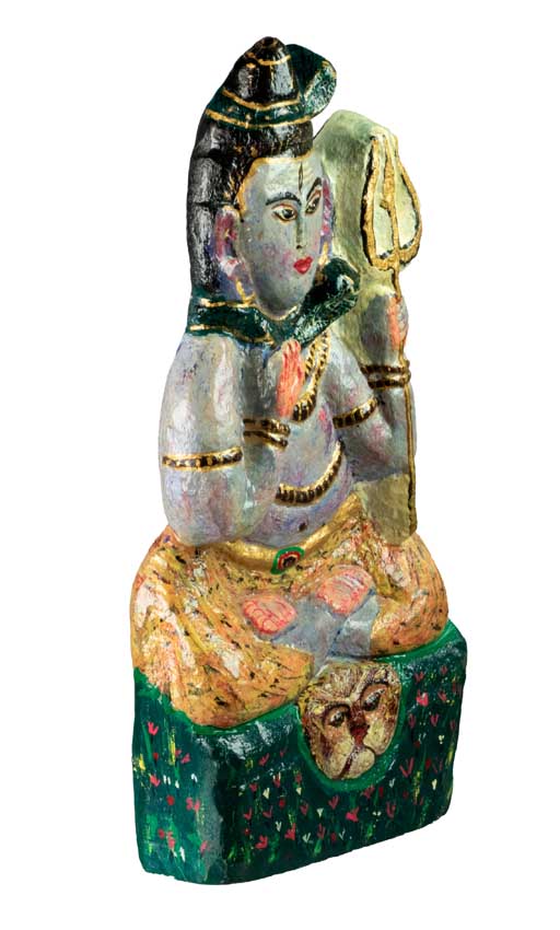 Statue Shiva 31 cm en Pierre – Divinité Hindoue, Artisanat Népalais