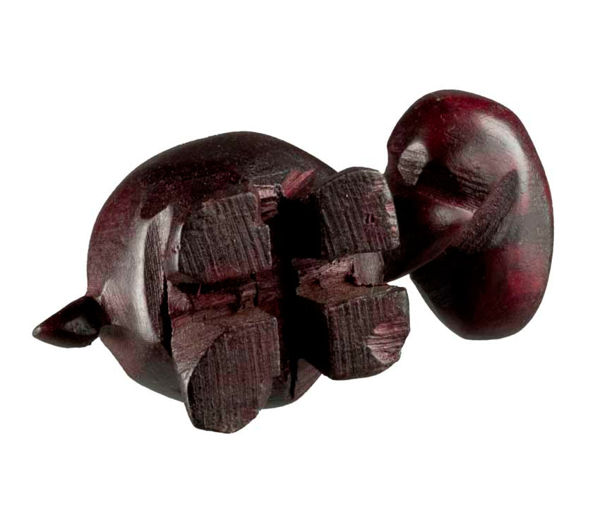 Statue Hippopotame en Bois – Artisanat Africain de Gambie