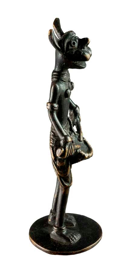 Figurine Chat Musicien Dhokra – Art Tribal Bastar Inde