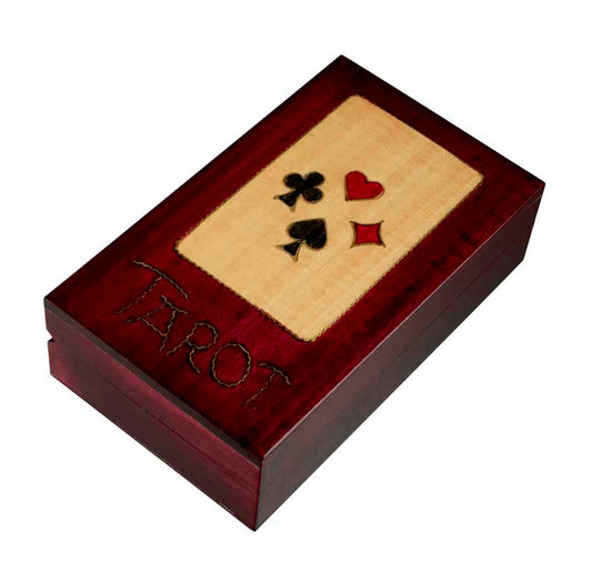 Boîte de Rangement pour Cartes de Tarot En Bois – Artisanat Polonais