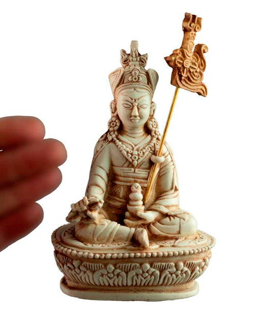 Statue Padmasambhava Gourou Rinpoché en Résine Bleue 14,5 cm – Artisanat Népalais