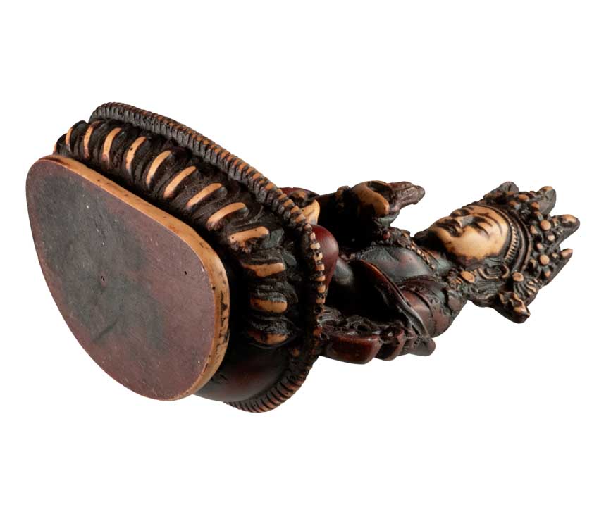 Statue de Vajrasattva (Dorje Sempa) en Résine Bicolore – Artisanat du Népal