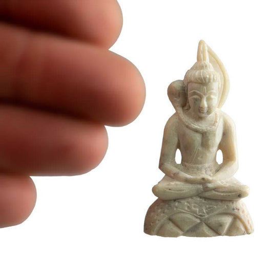 Figurine Shiva En Pierre Sculptée 4,5 cm – Artisanat Indien