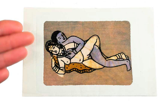 Tenture Kamasutra Batik – Carte Postale Érotique d’Inde