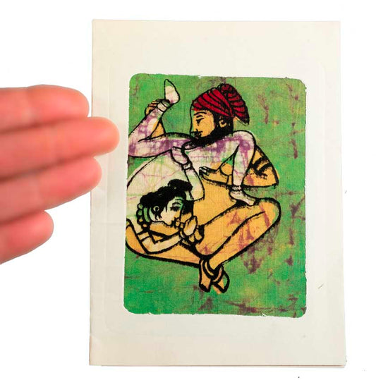 Tenture Kamasutra Batik – Carte Postale Érotique d’Inde