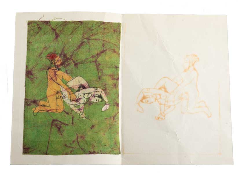 Tenture Kamasutra Batik – Carte Postale Érotique d’Inde