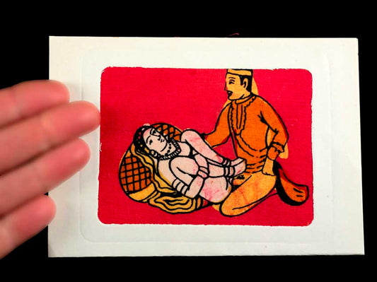 Tenture Kamasutra Batik – Carte Postale Érotique d’Inde