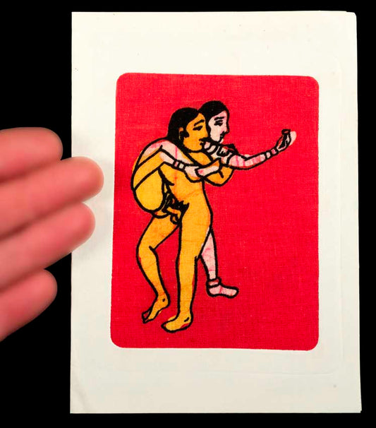 Tenture Kamasutra Batik – Carte Postale Érotique d’Inde
