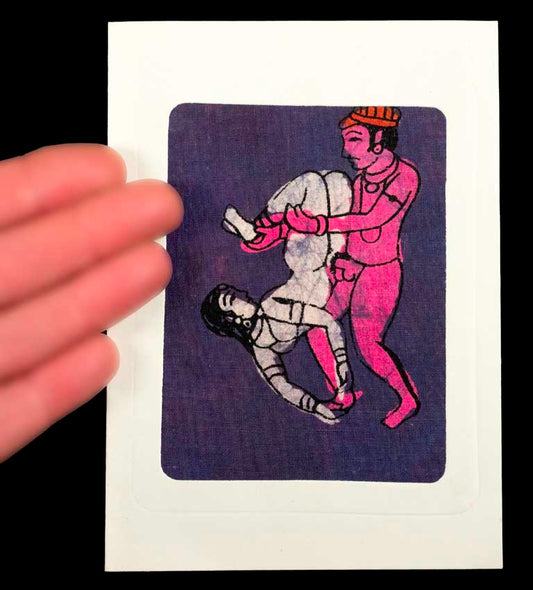 Tenture Kamasutra Batik – Carte Postale Érotique d’Inde