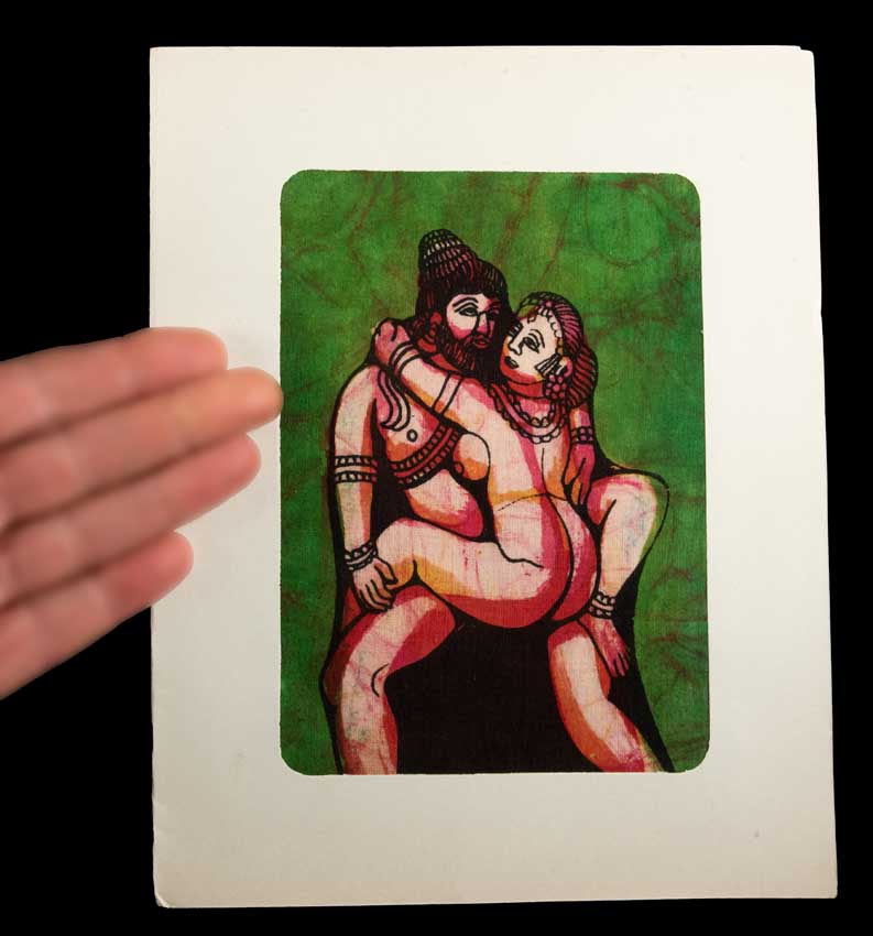 Tenture Kamasutra Batik : Miniature Érotique Indienne