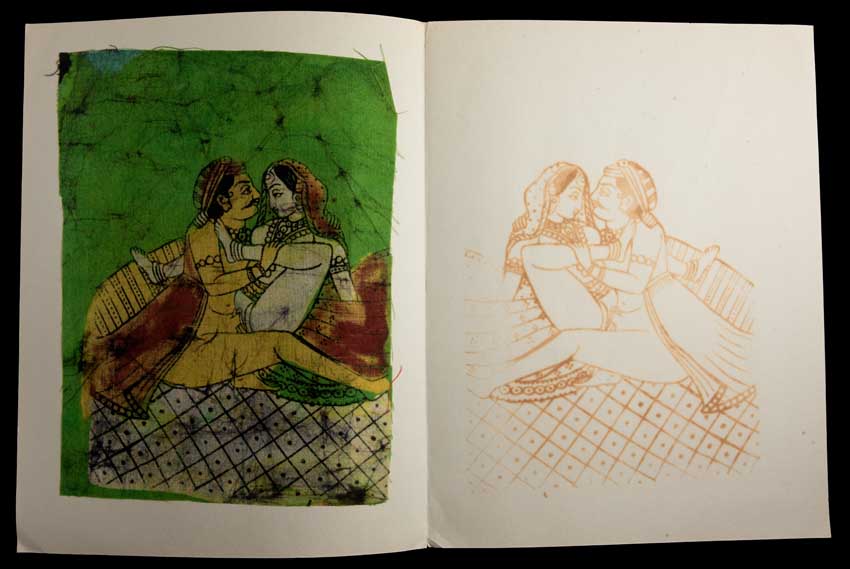 Tenture Kamasutra Batik – Miniature Érotique Indienne