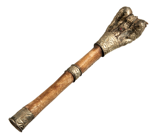 Kangling – trompette tibétaine rituelle du Chöd en cuivre et os - Artisanat népalais