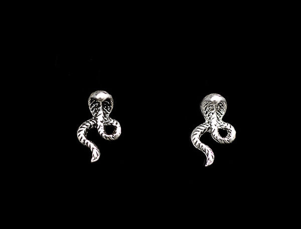 Boucles d’Oreilles Serpent King Snake Cobra en Argent 925