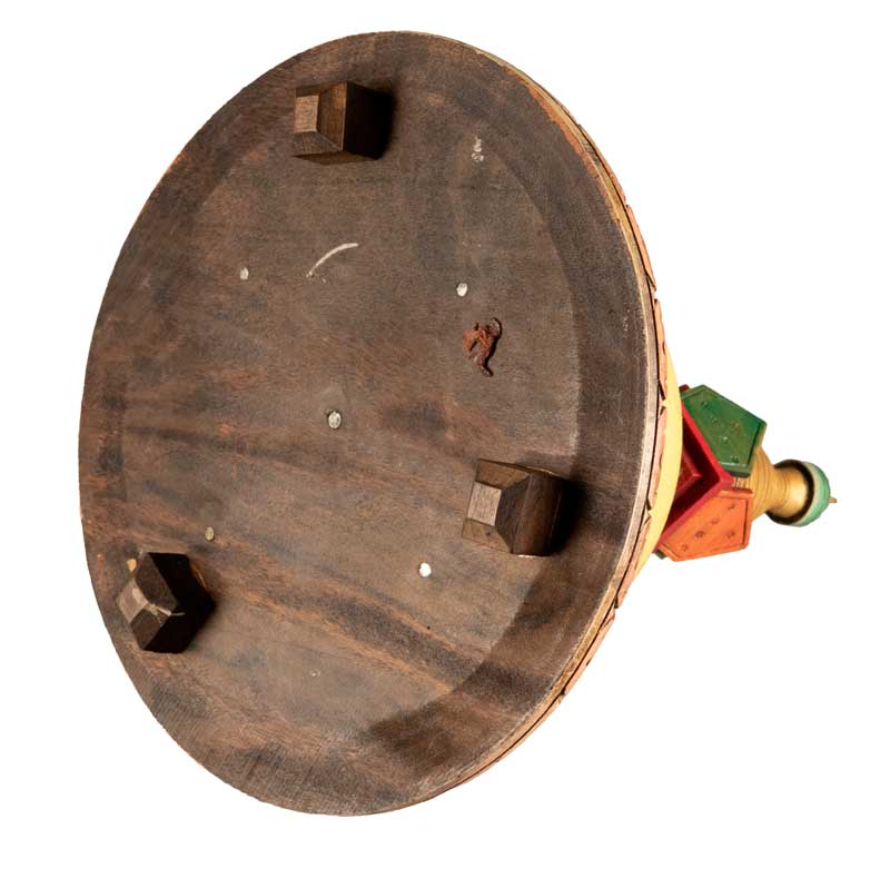 Stupa Swayambhunath En Bois Peint – Statue Bouddhiste Du Népal
