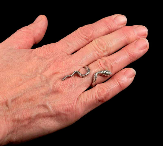 Bague Serpent en Argent Massif 925 Taille 51 à 56 – Bijou Ethnique et Symbolique