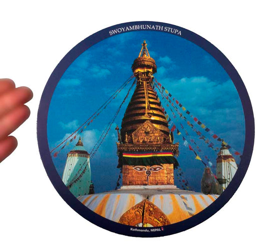 Coussin pour Bol Tibétain Swoyambhu Stupa – Support Antidérapant du Népal
