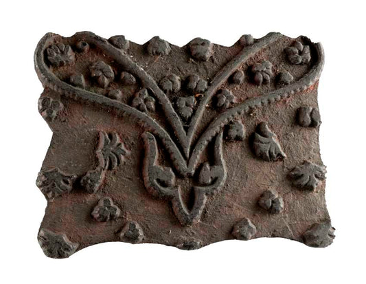 Tampon Indien En Bois Du Rajasthan – Motifs Végétaux