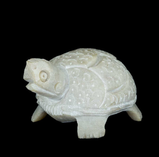 Figurine Tortue En Saponite – Sculpture Artisanale Faite Main D’Inde