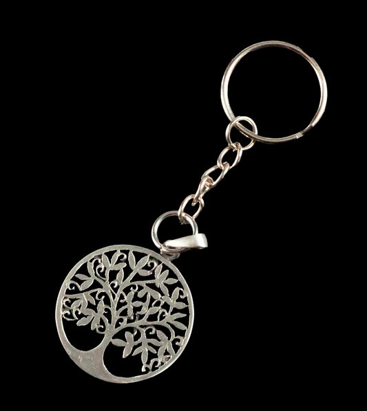 Porte-Clé Arbre de Vie en Métal – Symbole de Vie et de Connexion