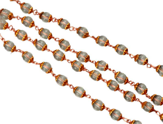 Chapelet Mala Tibétain En Verre – Collier De Décoration Pour Statue De Divinité
