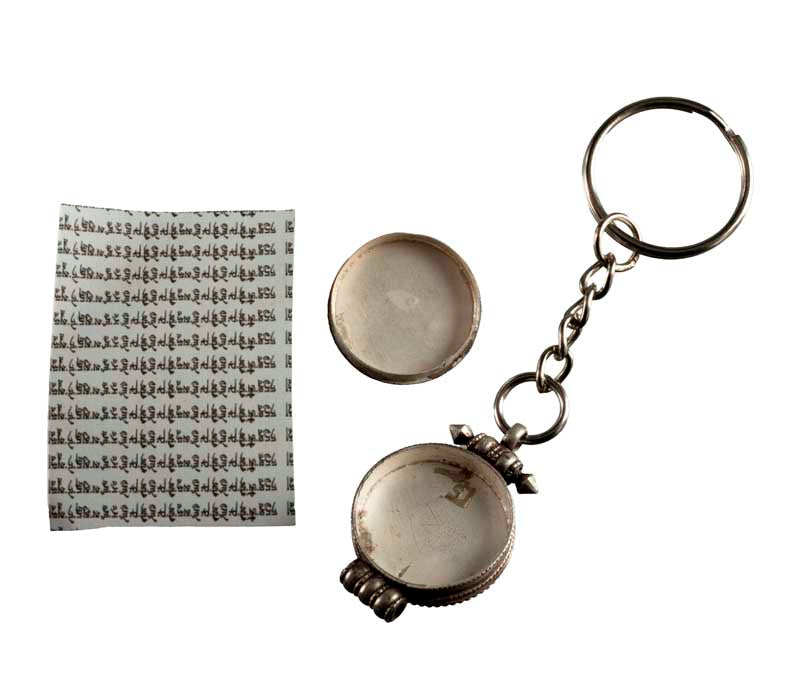 Ghau Tibétain – Bijou de Sac ou Porte-Clé avec Rouleau de Prière
