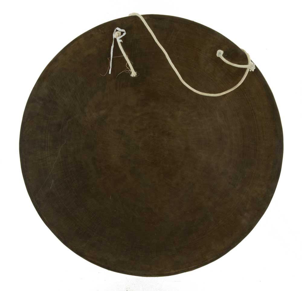 Gong Tibétain Bouddhiste Buddha Shakyamuni 52,5 cm Gravé - Huit Symboles Auspicieux du Népal