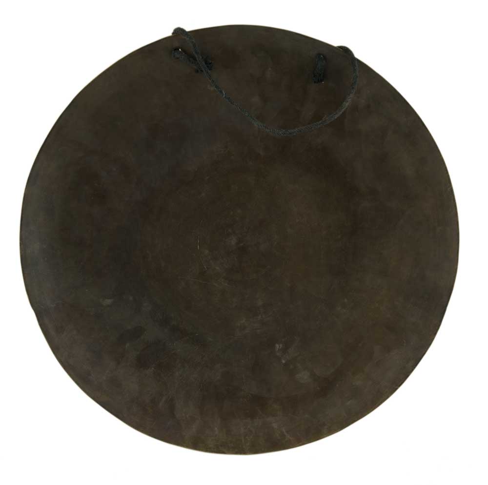 Gong Tibétain Bouddhiste Double Vajra Gravé avec Mailloche