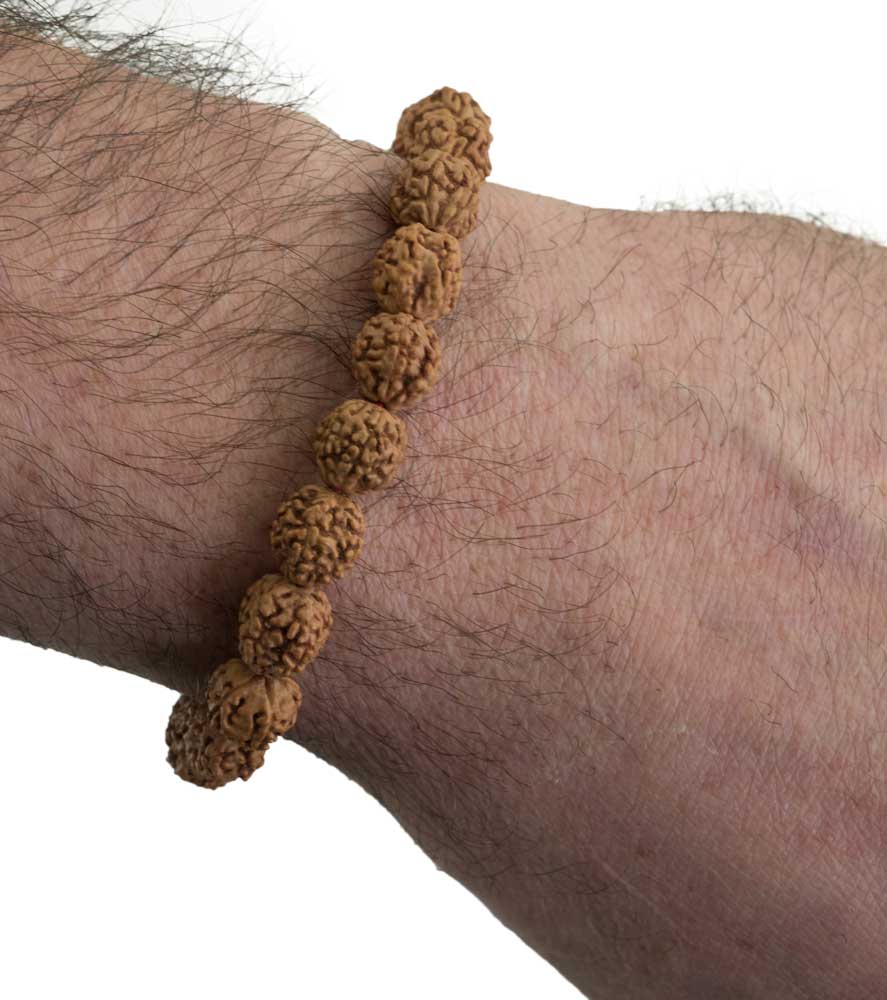Bracelet Tibétain En Graines De Rudraksha – Perles De 10 mm Ajustables