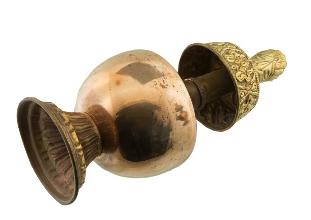 Boîte Bhumpa Bouddhiste - Paire de Vases d’Eau Lustrale Kalasha en Cuivre et Laiton (Promo)