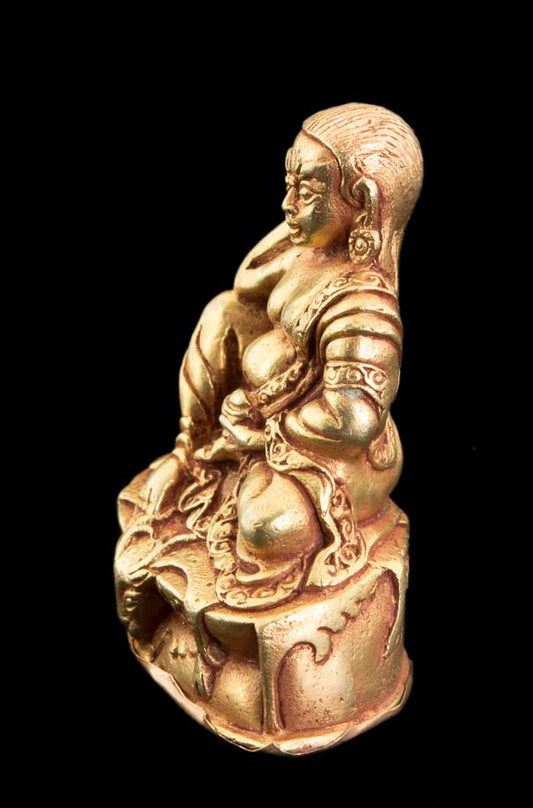 Statue de Milarepa en alliage de cuivre – Maître yogi tibétain de méditation