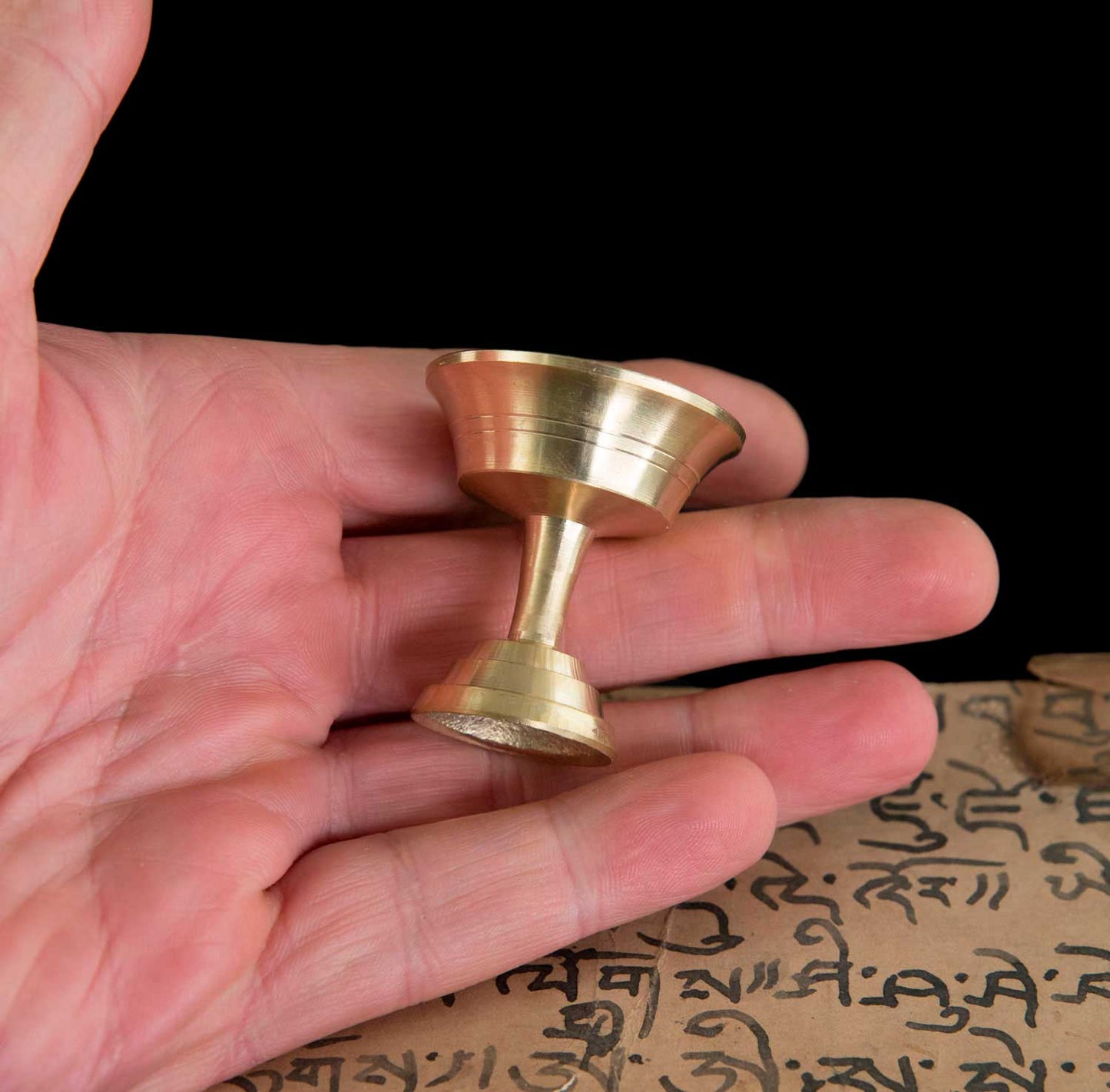 Lampe bouddhiste à beurre en laiton – lampe Dipa pour offrande de lumière