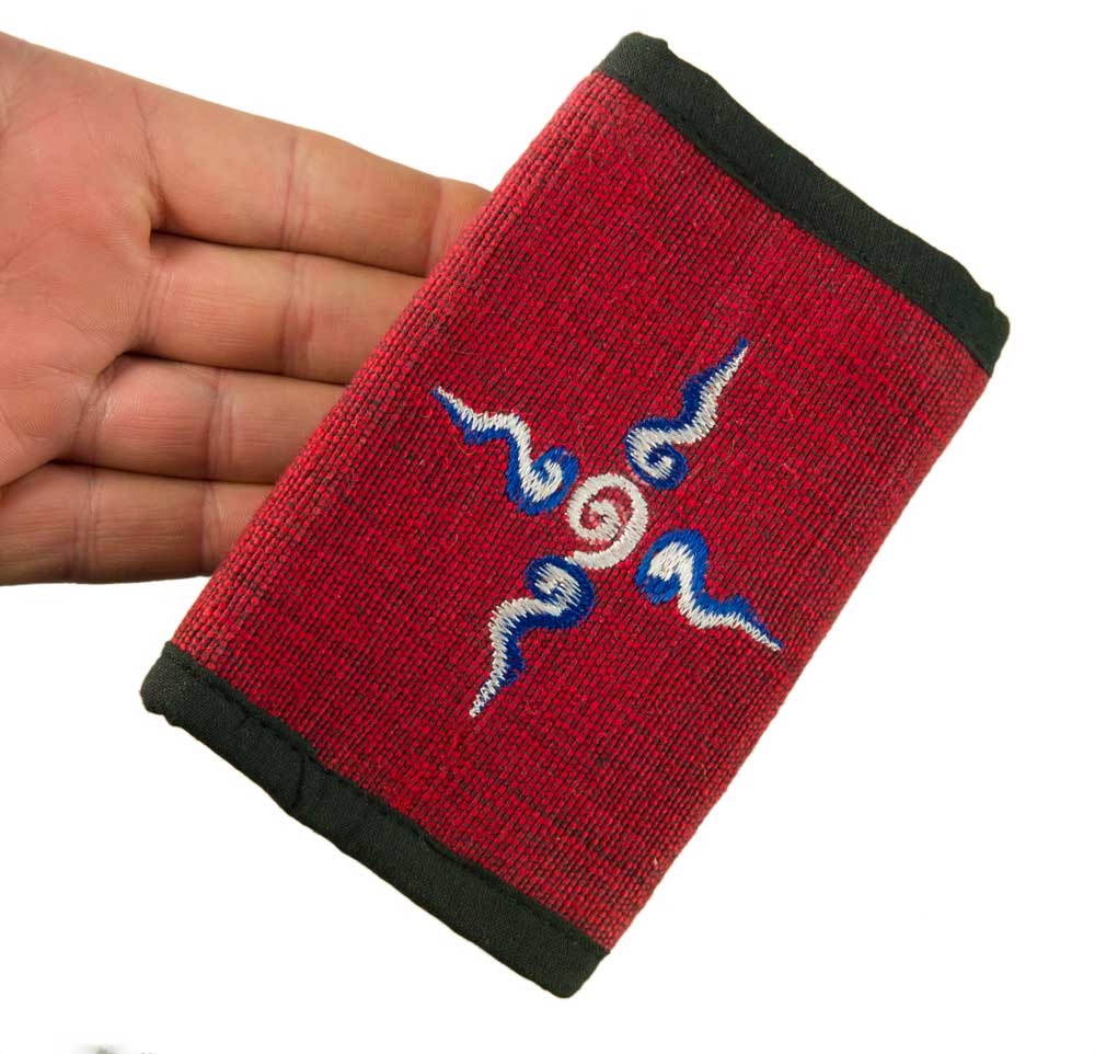 Portefeuille Ethnique en Coton – Motif Brodé – Artisanat Népalais