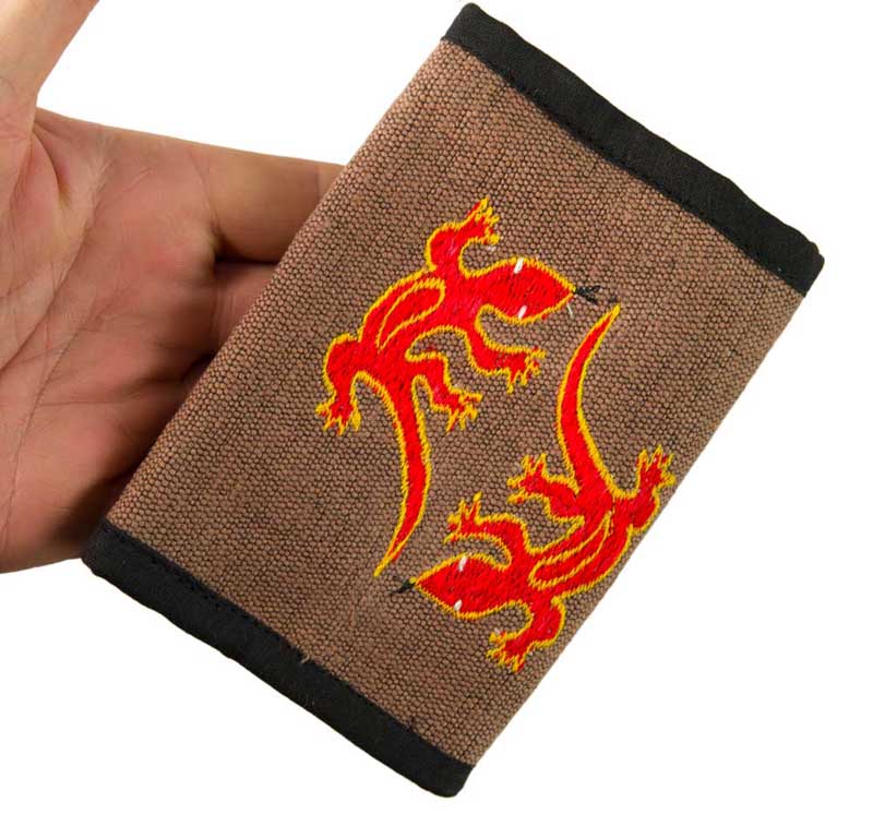 Portefeuille Ethnique Brodé en Coton – Fabrication Artisanale du Népal