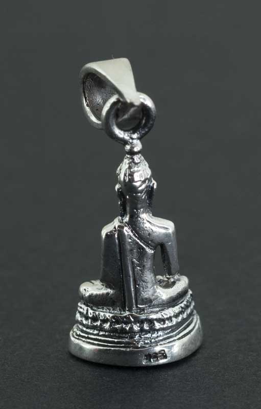 Pendentif Bouddha Shakyamuni Amulette Bouddhiste en Argent 925