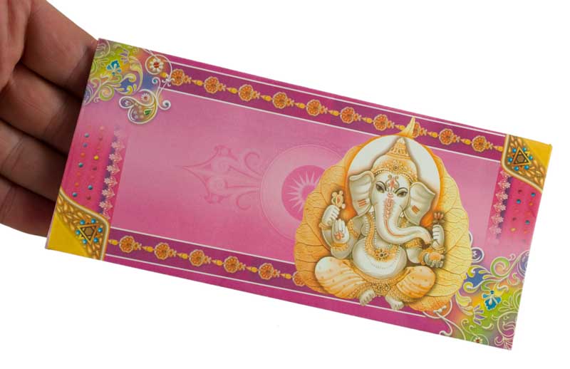 Enveloppe cadeau de mariage Ganesh – papier artisanal recyclé