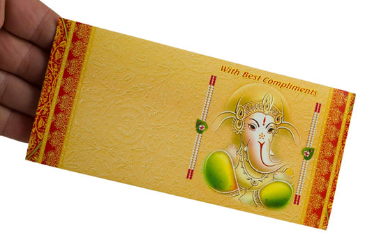 Enveloppe cadeau mariage Ganesh en papier artisanal recyclé