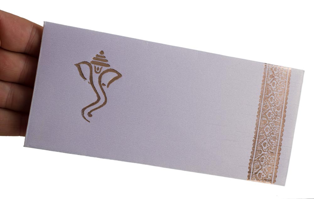 Enveloppe cadeau de mariage Ganesha – Papier artisanal recyclé – Offrande monétaire